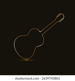 Explore our elegant golden guitar vector, perfect for music-related projects. This stylish design adds a touch of sophistication and creativity to album covers, posters, and promotional materials.  
