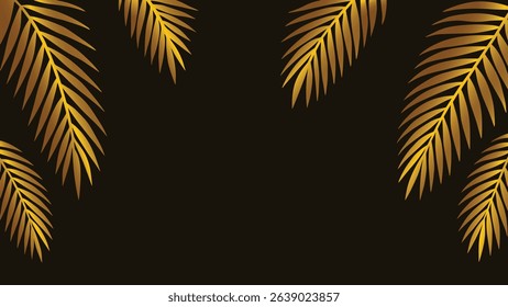 Explore our elegant golden palm leaves vector, perfect for tropical-themed designs, luxury branding, or creative projects. This stunning vector art adds a touch of sophistication and warmth.