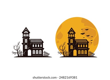 Explore our Halloween Haunted House Illustrations, featuring spooky and detailed haunted house designs perfect for Halloween and horror themes.