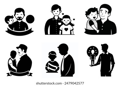 Explore our minimalist and flat father logo vector illustrations, perfect for adding a modern and elegant touch to your digital graphic design projects.