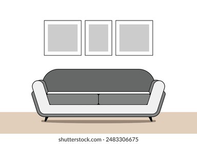 Explore our Sofa Concept Illustration Set, featuring stylish and modern sofa designs perfect for interior design and furniture projects