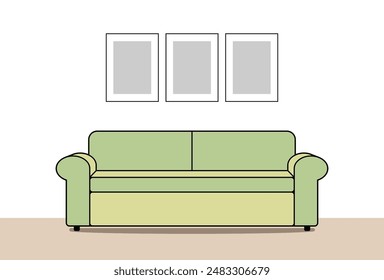 Explore our Sofa Concept Illustration Set, featuring stylish and modern sofa designs perfect for interior design and furniture projects