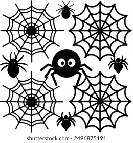 explore our "spider webs Halloween elements vector set," featuring spooky designs perfect for crafting, decor, and party invitations. add a touch of eerie charm to your Halloween projects