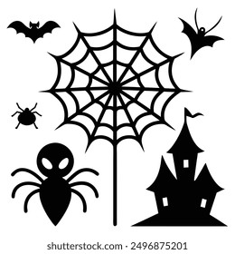 explore our "spider webs Halloween elements vector set," featuring spooky designs perfect for crafting, decor, and party invitations. add a touch of eerie charm to your Halloween projects