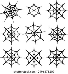 explore our "spider webs Halloween elements vector set," featuring spooky designs perfect for crafting, decor, and party invitations. add a touch of eerie charm to your Halloween projects