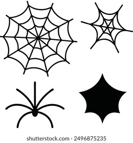 explore our "spider webs Halloween elements vector set," featuring spooky designs perfect for crafting, decor, and party invitations. add a touch of eerie charm to your Halloween projects