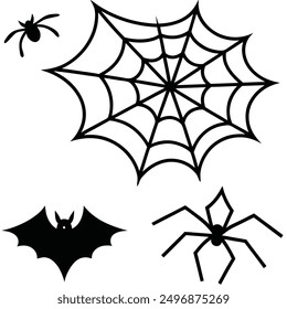 explore our "spider webs Halloween elements vector set," featuring spooky designs perfect for crafting, decor, and party invitations. add a touch of eerie charm to your Halloween projects