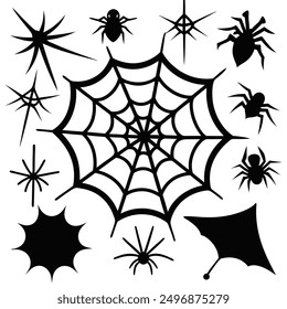 explore our "spider webs Halloween elements vector set," featuring spooky designs perfect for crafting, decor, and party invitations. add a touch of eerie charm to your Halloween projects