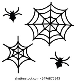 explore our "spider webs Halloween elements vector set," featuring spooky designs perfect for crafting, decor, and party invitations. add a touch of eerie charm to your Halloween projects