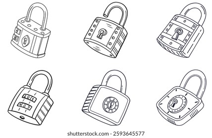 Explore our vector icon set featuring school, travel, and gym lockers. Perfect for adding clarity and style to your designs with versatile, easy-to-use icons.