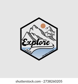 explore outdoor logo vector illustration