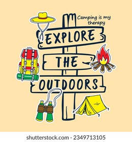 Explore The Outdoors camping t shirt design