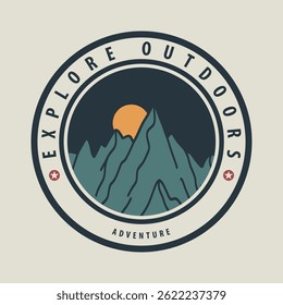 Explore outdoors Illustration typography for t shirt, poster, logo, sticker, or apparel merchandise