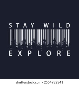 Explore outdoors stylish t-shirt and apparel abstract design. Vector print, typography, poster