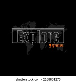 Explore The Outdoors Vintage T shirt design typography print ready template vector art 