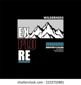 Explore The Outdoors Vintage T shirt design typography print ready template vector art. 