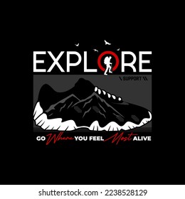 Explore The Outdoors Vintage T shirt design and etc.