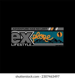 Explore The Outdoors Vintage T shirt design print ready template vector art 