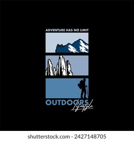 Explore The Outdoors Vintage T shirt design vector illustration.