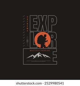 Explore The Outdoors Vintage T shirt design.