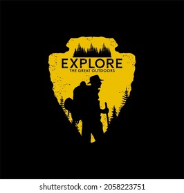 Explore The Outdoors Vintage T shirt,sweatshirt,hoodie, design print ready template vector art 