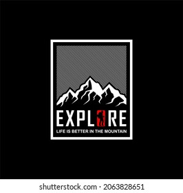 Explore The Outdoors Vintage T shirt,sweatshirt,hoodie, design print ready template vector art