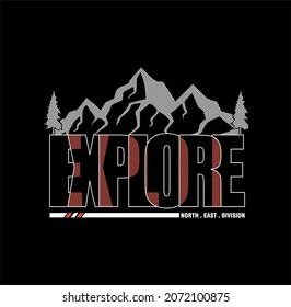 Explore The Outdoors Vintage T shirt,sweatshirt,hoodie, design print ready template vector Illustration art