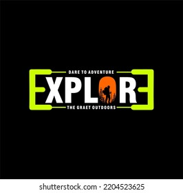 Explore The Outdoors Vintage T shirt,sweatshirt,hoodie, design print ready template vector art .