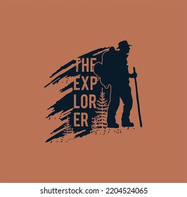 Explore The Outdoors Vintage T shirt,sweatshirt,hoodie, design print ready template vector art .