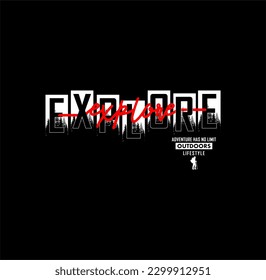 Explore The Outdoors Vintage T shirt,sweatshirt,hoodie, design print ready template vector art 
