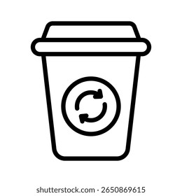 Explore un icono de contorno del concepto de reciclaje de basura
