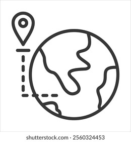 Explore Outline Icon Vector Illustration