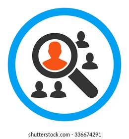 Explore Patients vector icon. Style is flat rounded symbol, bright colors, rounded angles, white background.