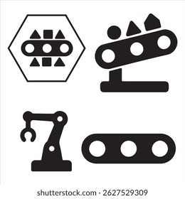 Explore uma coleção premium de ícones de robótica e automação. Braço robótico Humanoid Robot Industrial Robot Automation Gear e projetos de tecnologia inteligente. Ideal para projetos de engenharia, tecnologia e interface do usuário