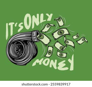 Explore the quirky concept of money being vacuumed in this eye-catching graphic design! A playful take on finance and consumerism, perfect for creative projects