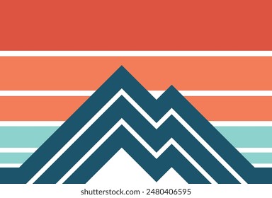 Explore Retro Mountain Illustrations, featuring vintage-style mountain scenes perfect for outdoor and adventure projects