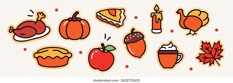 Explore the rich variety of Thanksgiving Harvest Symbols and Icons useful for Seasonal Celebrations