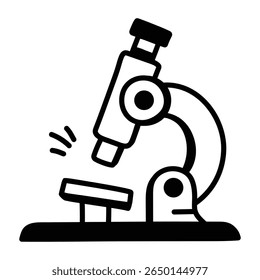 Explore science through drawing style microscope icon.

