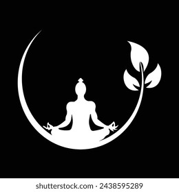 Explore serene vector artwork embodying the essence of meditation. This illustrated design offers tranquil visuals perfect for print projects and creative designs. Created with vector illustrator.