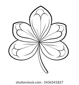 Explore the simplicity and elegance of a clover outline vector icon suitable for various projects.