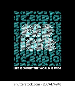 explore slogan design typography vector t shirt graphics