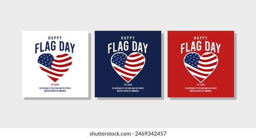 Explore social media posts celebrating USA Flag Day! Join the patriotic spirit with a collection of red, white, and blue-themed content