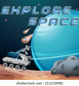 Entdecken Sie die Design-Illustration von Space Poster