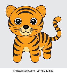 Explore una Ilustración vectorial de tigre llamativa en dibujos animados y estilos de arte de línea. Perfecto para proyectos digitales e impresos, este archivo de alta calidad preparado para impresión mejora los diseños creativos.