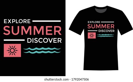 Explorar texto de Summer Discover - Diseño de camisetas 