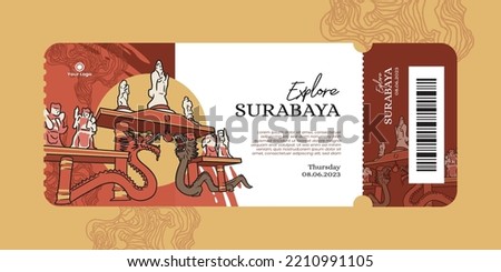 Explore surabaya ticket idea template with ethnic background