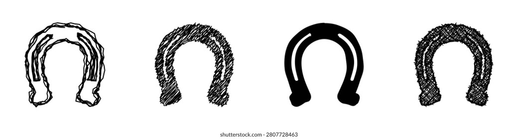 Explore these unique horseshoe illustrations ideal for decoration or thematic projects