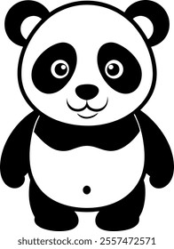 Explore this adorable panda vector illustration, perfect for digital and print designs. Whether you're creating children's artwork, merchandise, or social media graphics, this cute panda 