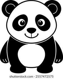 Explore this adorable panda vector illustration, perfect for digital and print designs. Whether you're creating children's artwork, merchandise, or social media graphics, this cute panda 