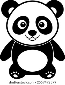 Explore this adorable panda vector illustration, perfect for digital and print designs. Whether you're creating children's artwork, merchandise, or social media graphics, this cute panda 